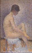 Georges Seurat Seated Female Nude oil painting
